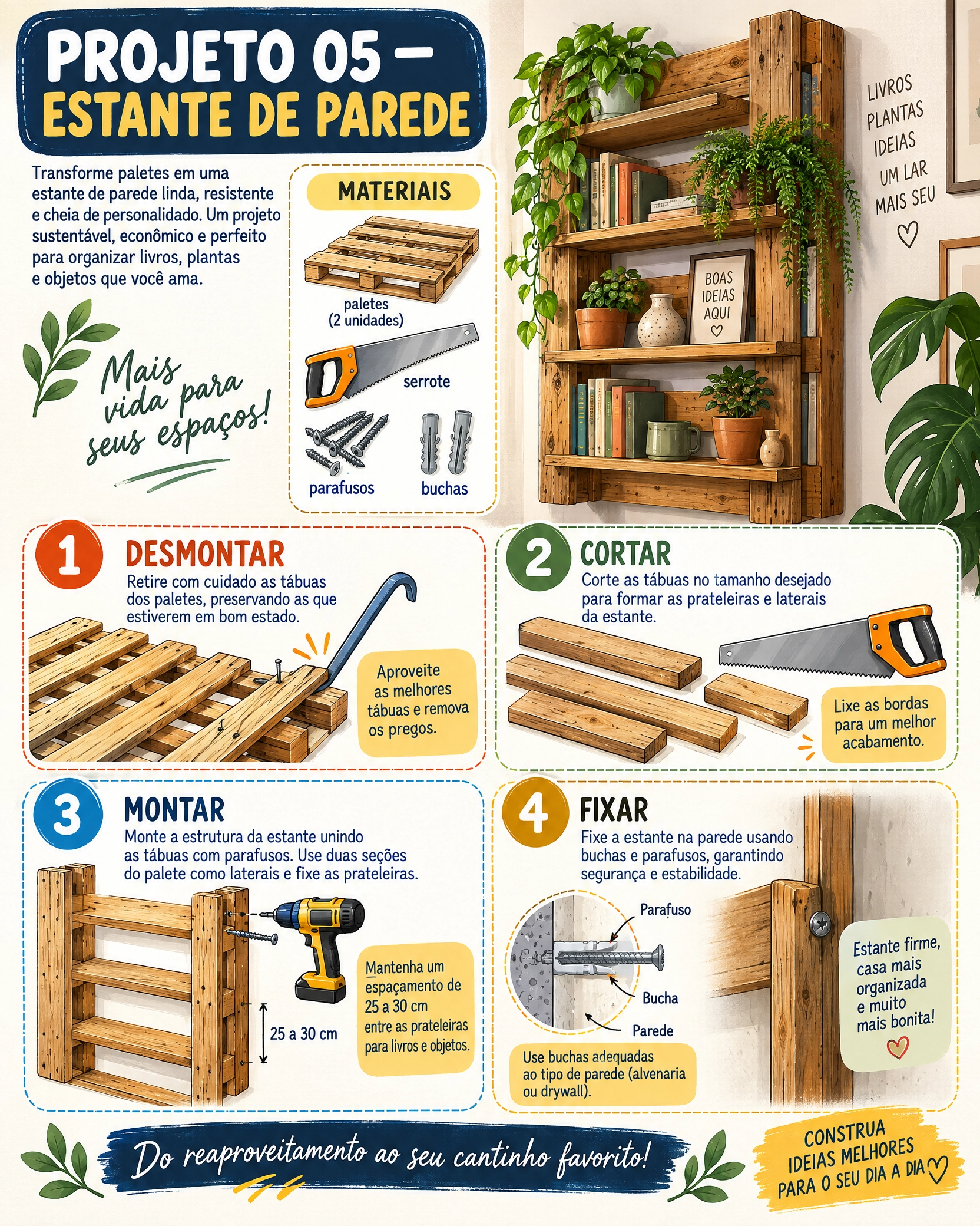 Estante feita de pallet