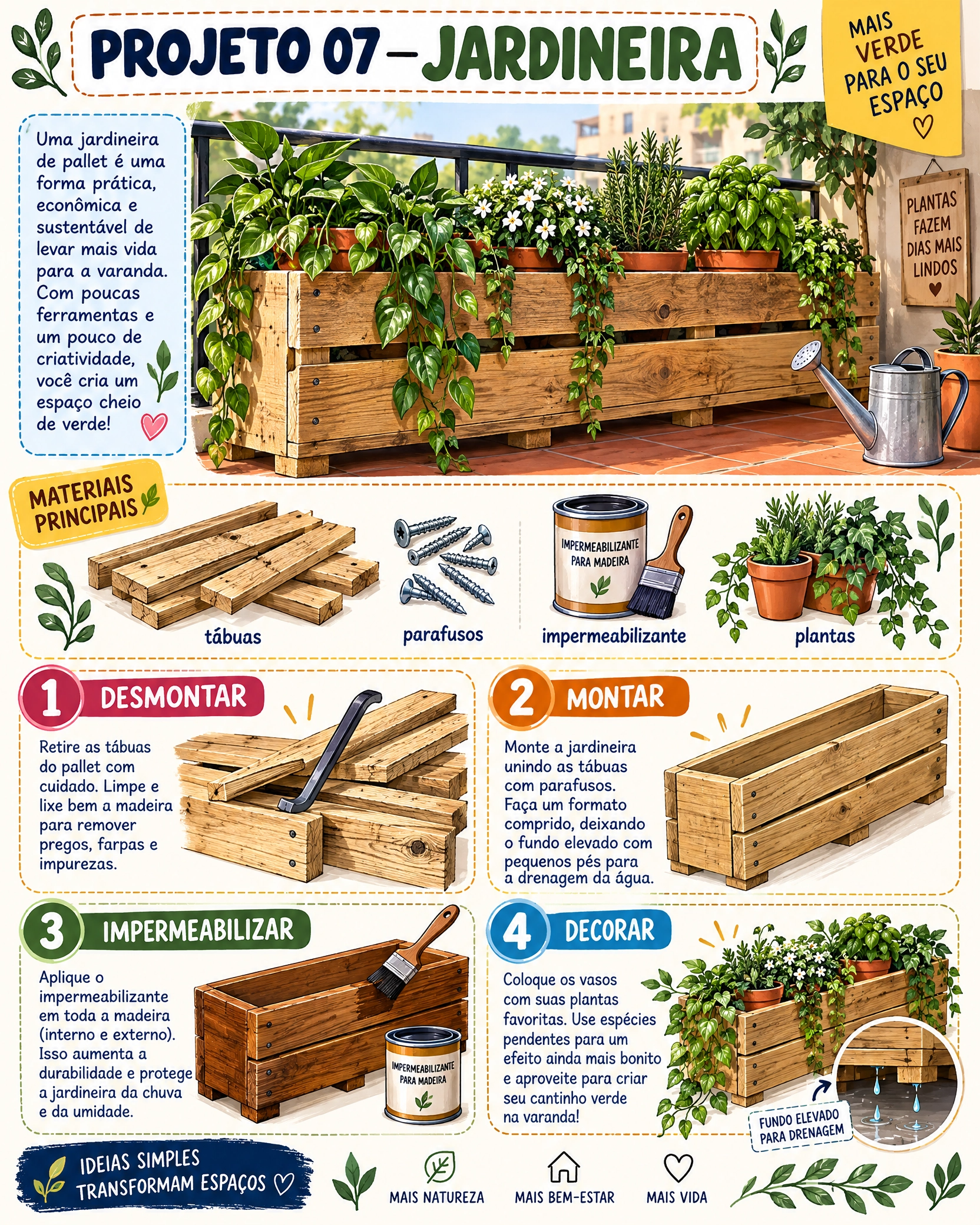 Jardineira feita de pallet